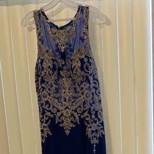 Long Blue Prom Dress